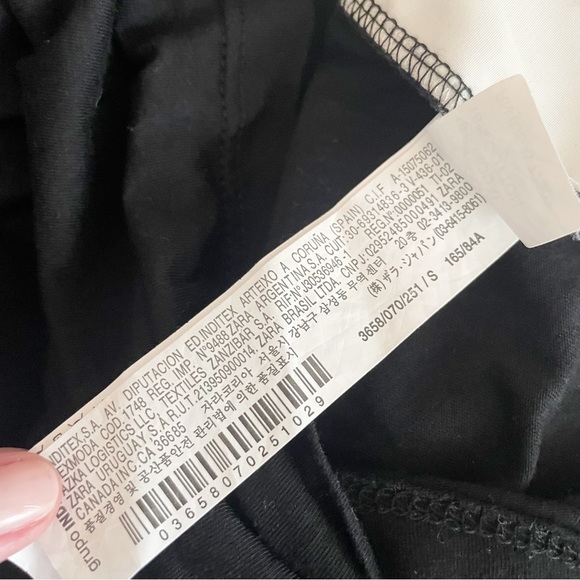 Zara Basic Evening Collection Tiered Sleeveless Shift Dress White Black Size S - Picture 9 of 10